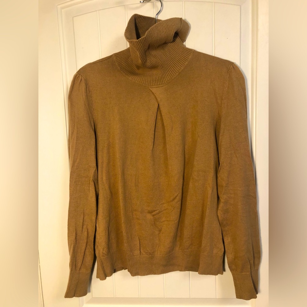 Michael Kors caramel cotton turtleneck sweater
